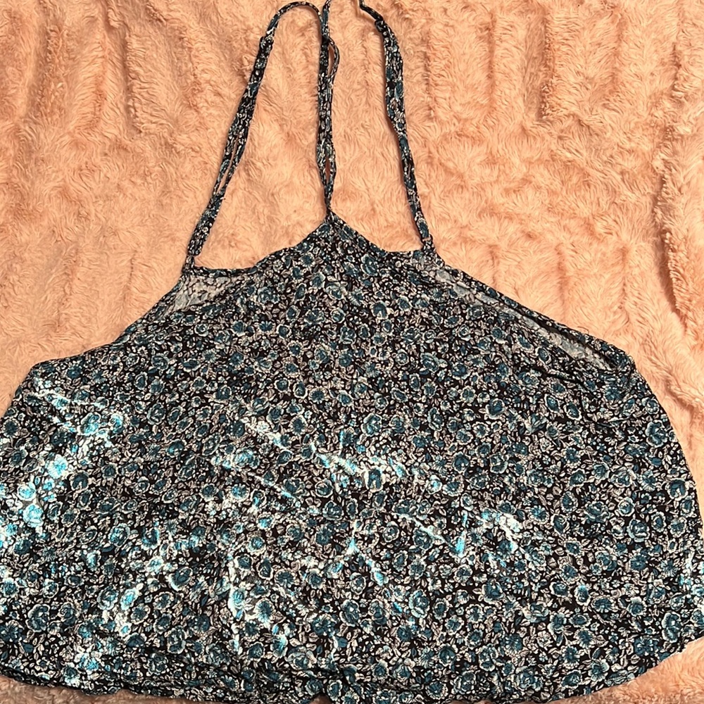 Floral American eagle tank